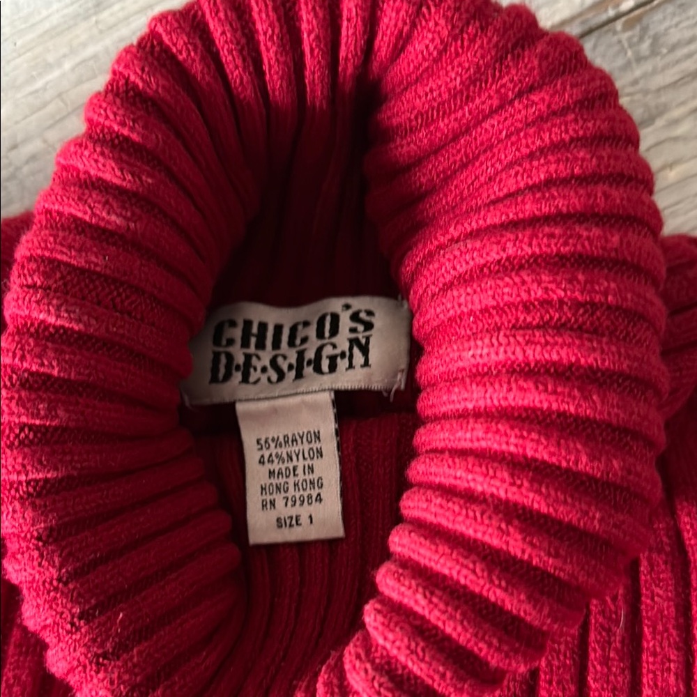 Chico Red Ribbed Sweater - Picture 3 of 3